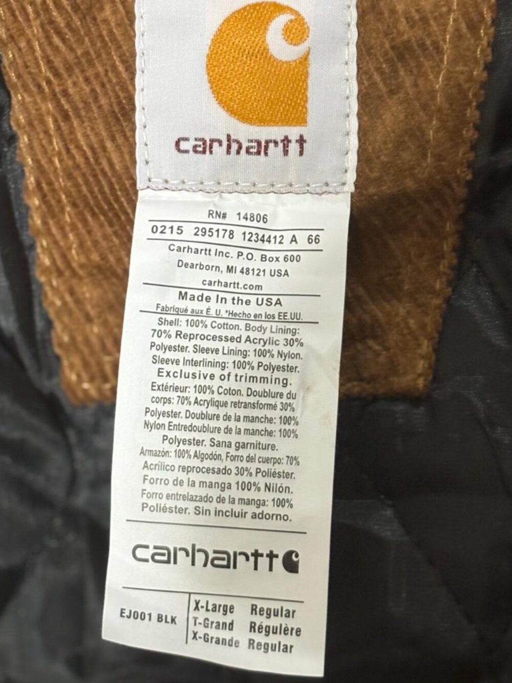 CARHARTT Patchwork Reworked Multicolor Zip Jacket - Picture 4 of 4